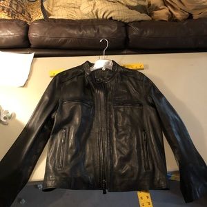 Men’s Coach Black Leather Jacket LNWOT